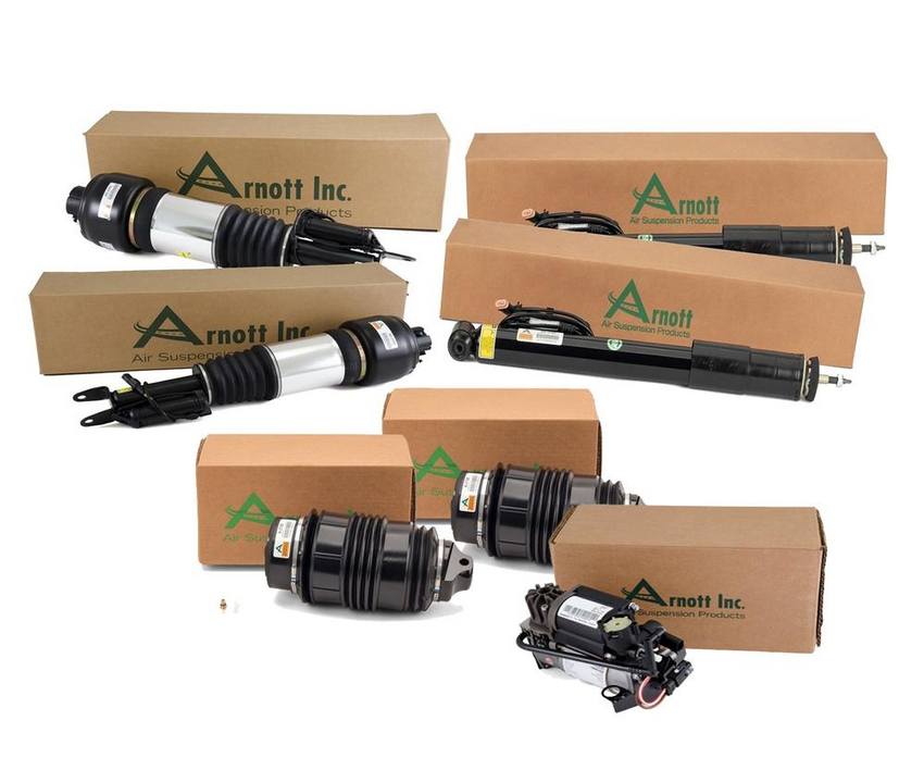 Mercedes Suspension Strut and Shock Absorber Assembly Kit - Front and Rear (with Airmatic and ADS) 211320611380 - Arnott 4003554KIT